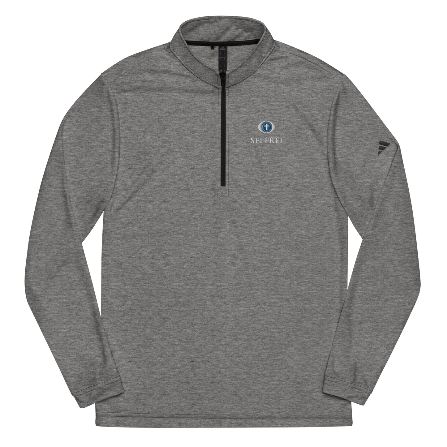 SEI FREI Classics Embroidered Adidas Quarter zip pullover - Water