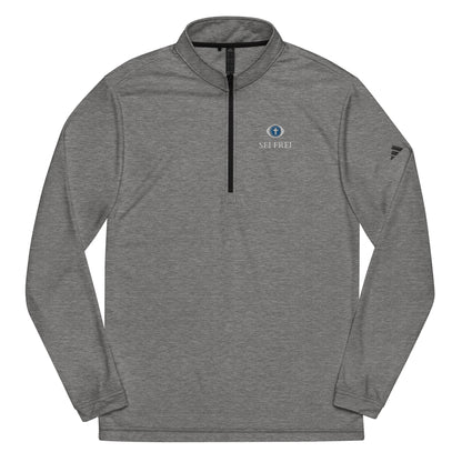 SEI FREI Classics Embroidered Adidas Quarter zip pullover - Water