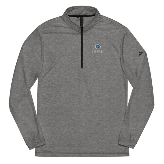 SEI FREI Classics Embroidered Adidas Quarter zip pullover - Water