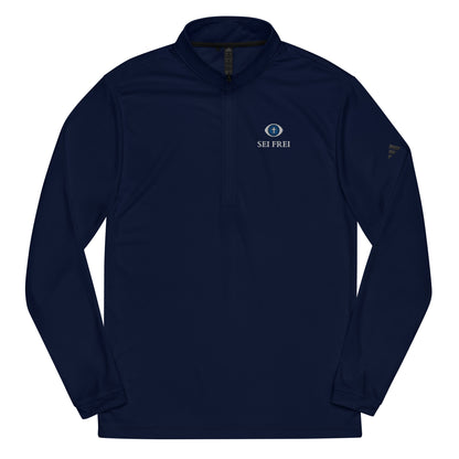 SEI FREI Classics Embroidered Adidas Quarter zip pullover - Water