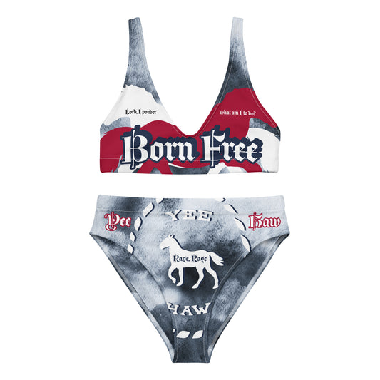 B0RN FR33 Recycled high-waisted bikini