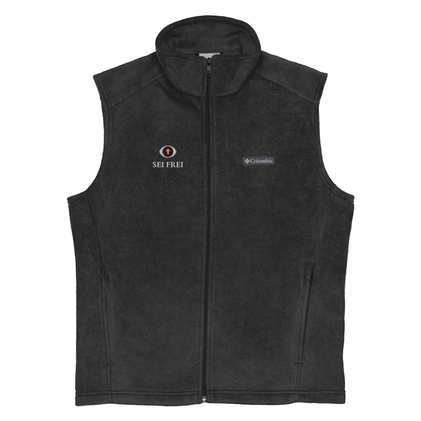 SEI FREI Classics Embroidered Men’s Columbia fleece vest - Wine