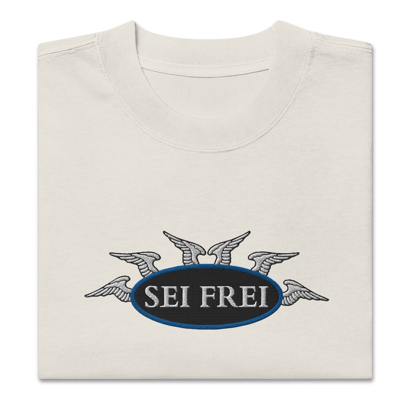 SEI FREI Classics Embroidered Unisex Oversized faded t-shirt - Water