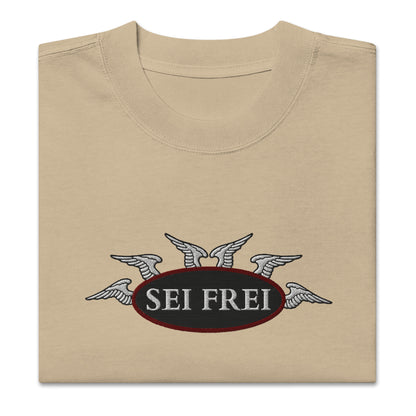 SEI FREI Classics Embroidered Unisex Oversized faded t-shirt - Wine