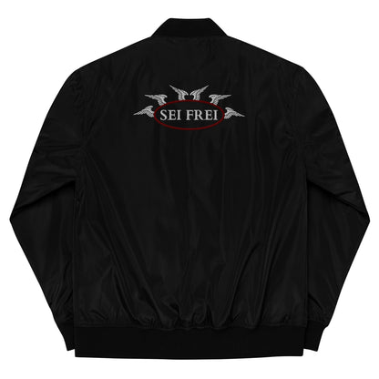 SEI FREI Classics Embroidered Premium recycled bomber jacket - Wine