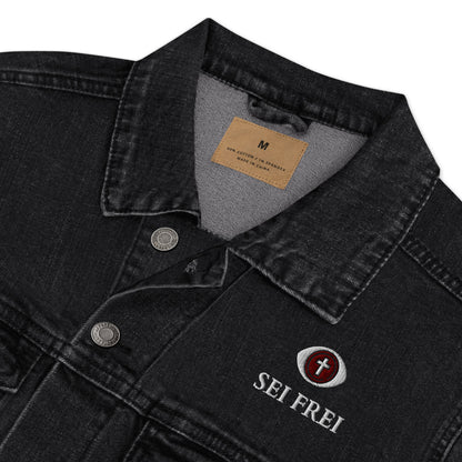 SEI FREI Classics Embroidered Unisex denim jacket - Wine