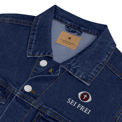 SEI FREI Classics Embroidered Unisex denim jacket - Wine