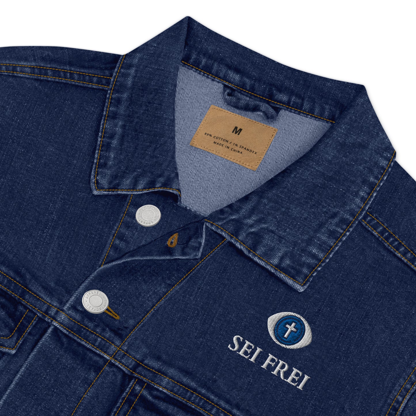 SEI FREI Classics Embroidered Unisex denim jacket - Water