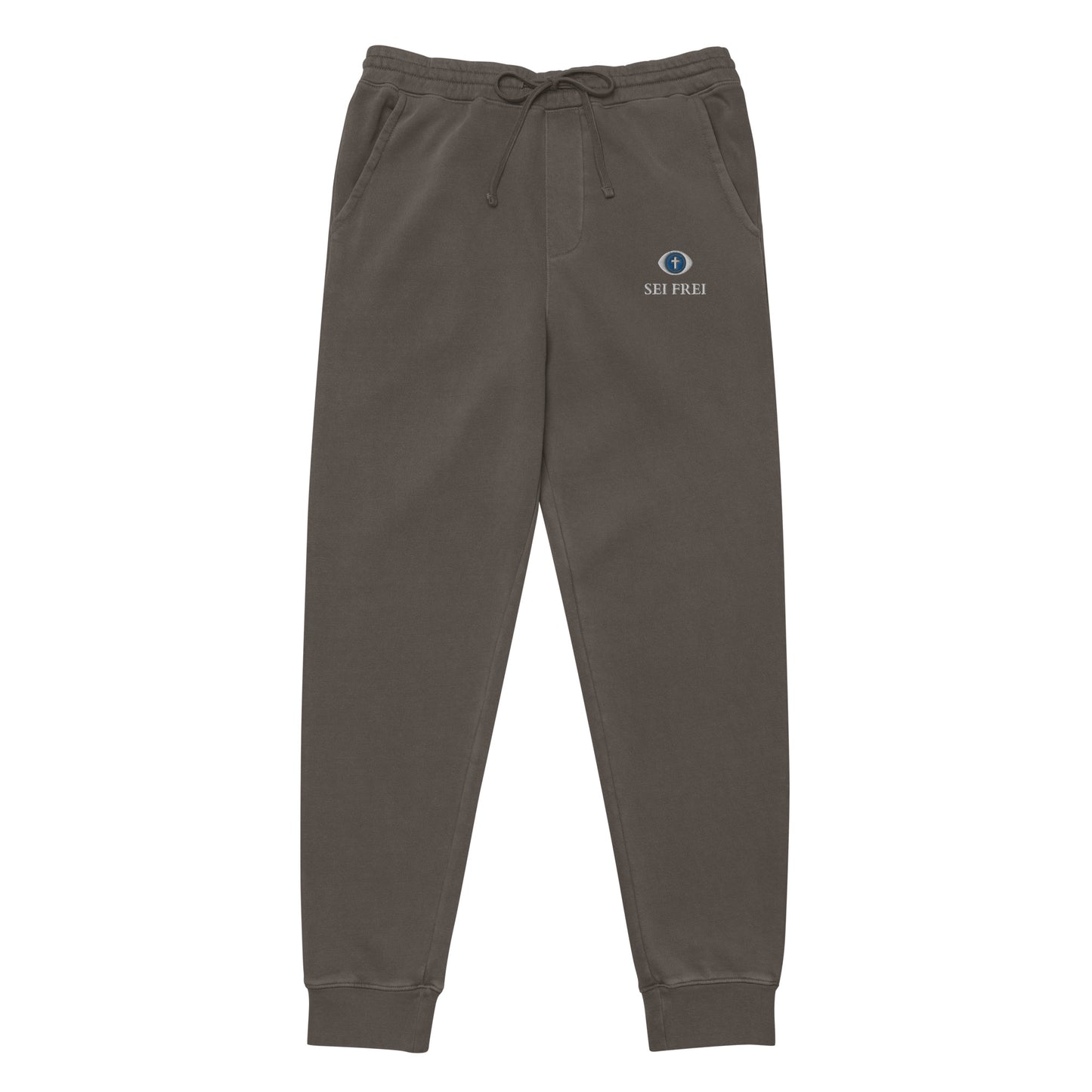 SEI FREI Classics Embroidered Unisex pigment-dyed sweatpants - Water