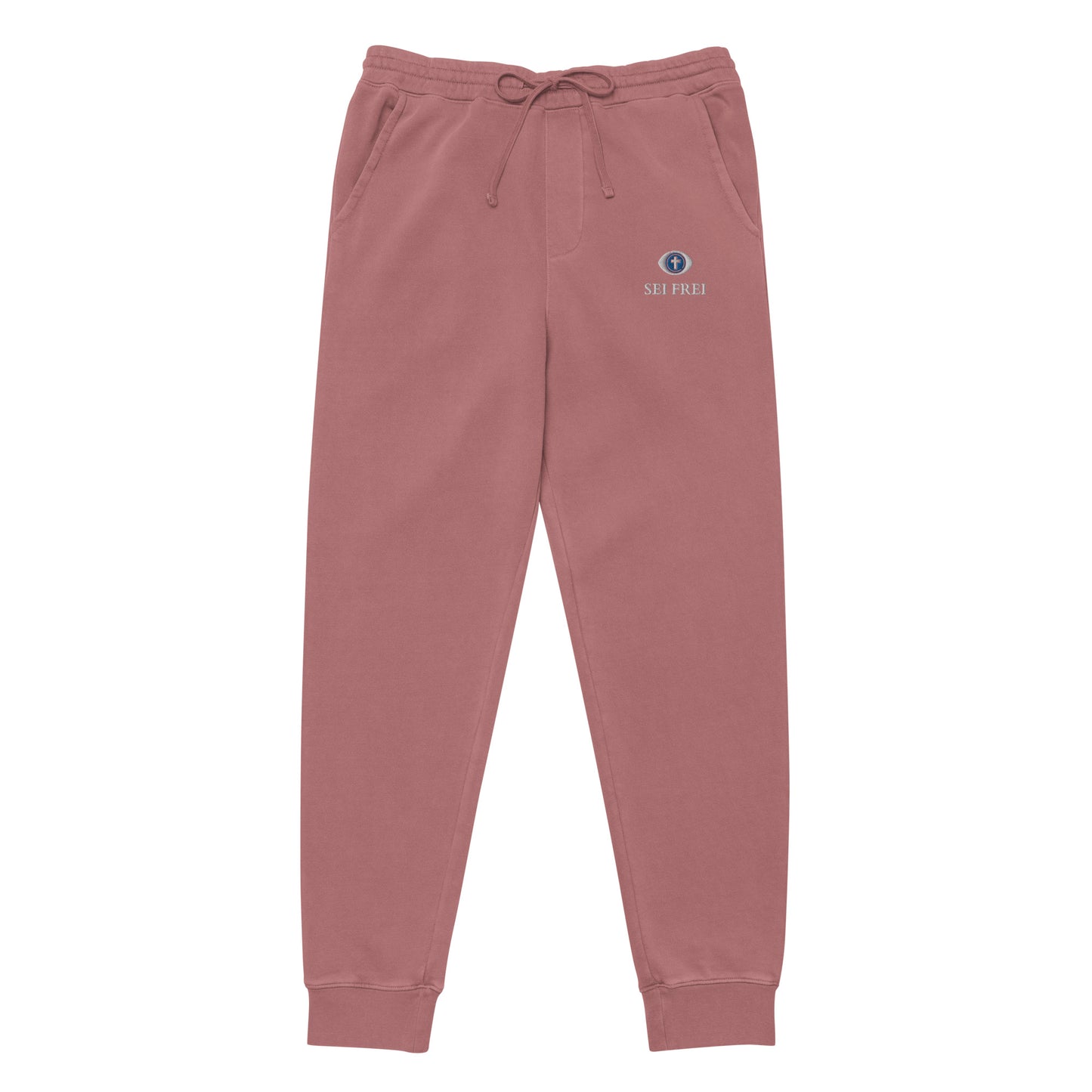 SEI FREI Classics Embroidered Unisex pigment-dyed sweatpants - Water