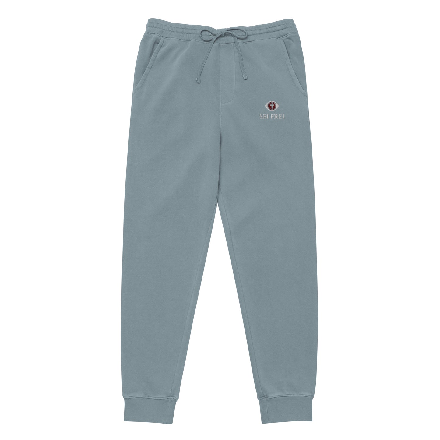 SEI FREI Classics Embroidered Unisex pigment-dyed sweatpants - Wine