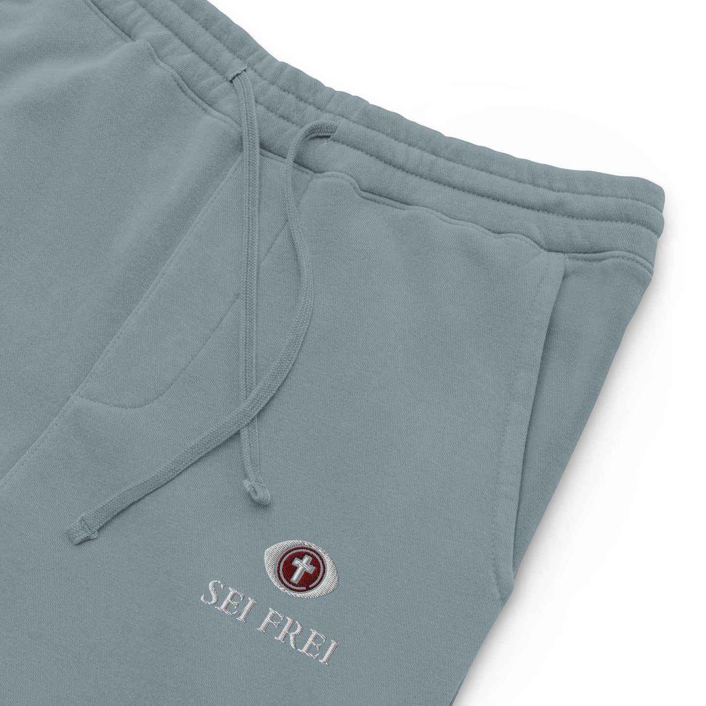 SEI FREI Classics Embroidered Unisex pigment-dyed sweatpants - Wine