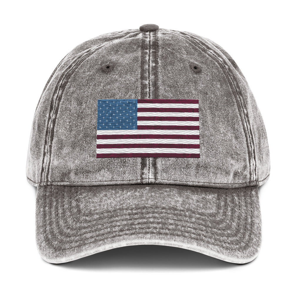 Star Spangled TruClr Embroidered Vintage Cotton Twill Cap