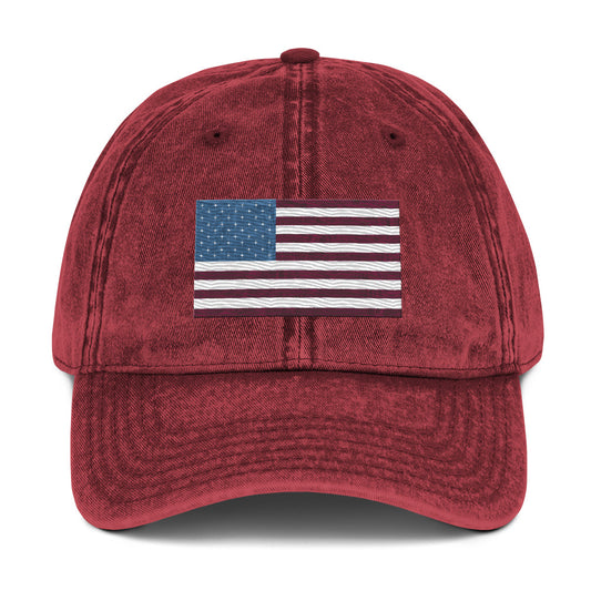 Star Spangled TruClr Embroidered Vintage Cotton Twill Cap