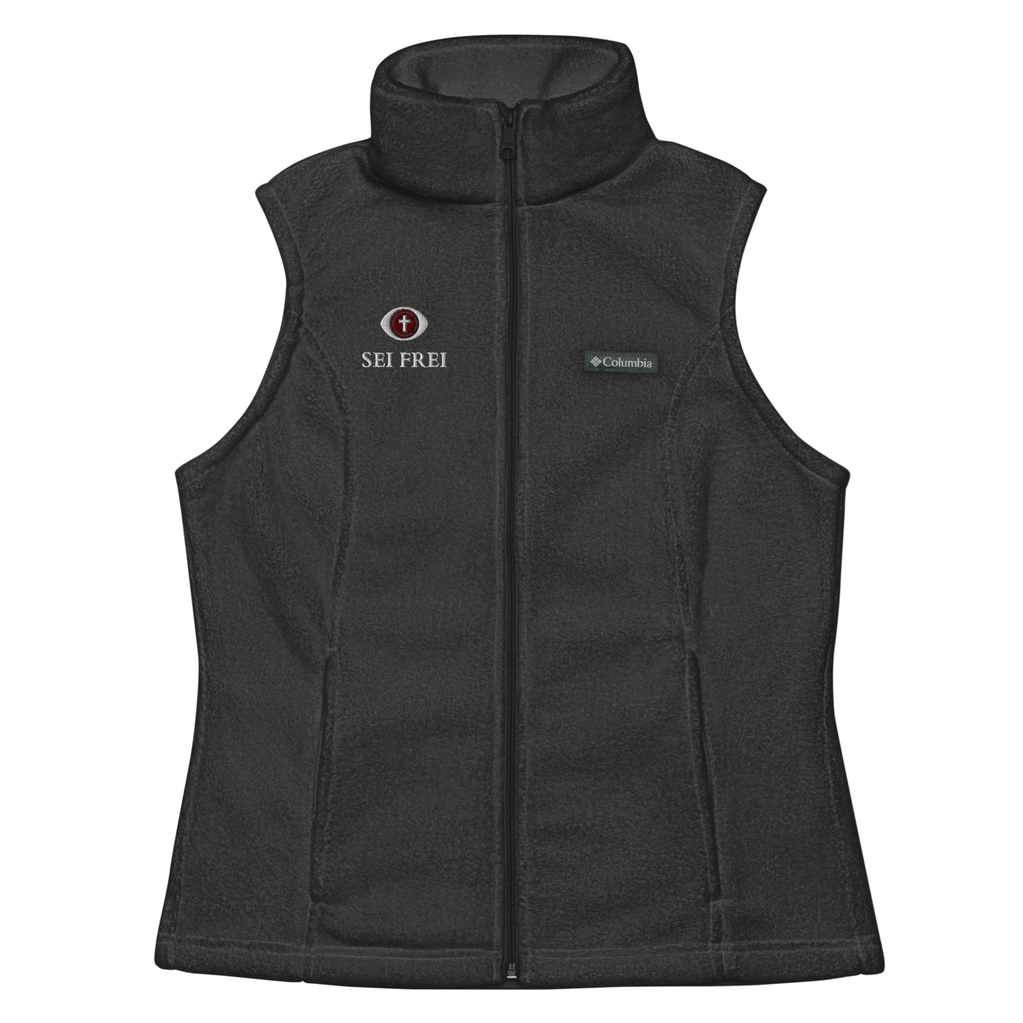 SEI FREI Classics Embroidered Women’s Columbia fleece vest - Wine